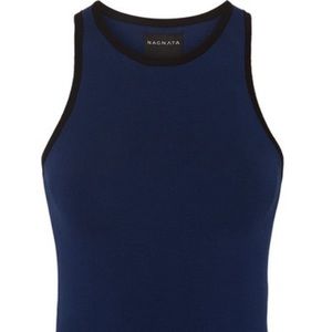 Technical Stretch - Organic top in blue and black